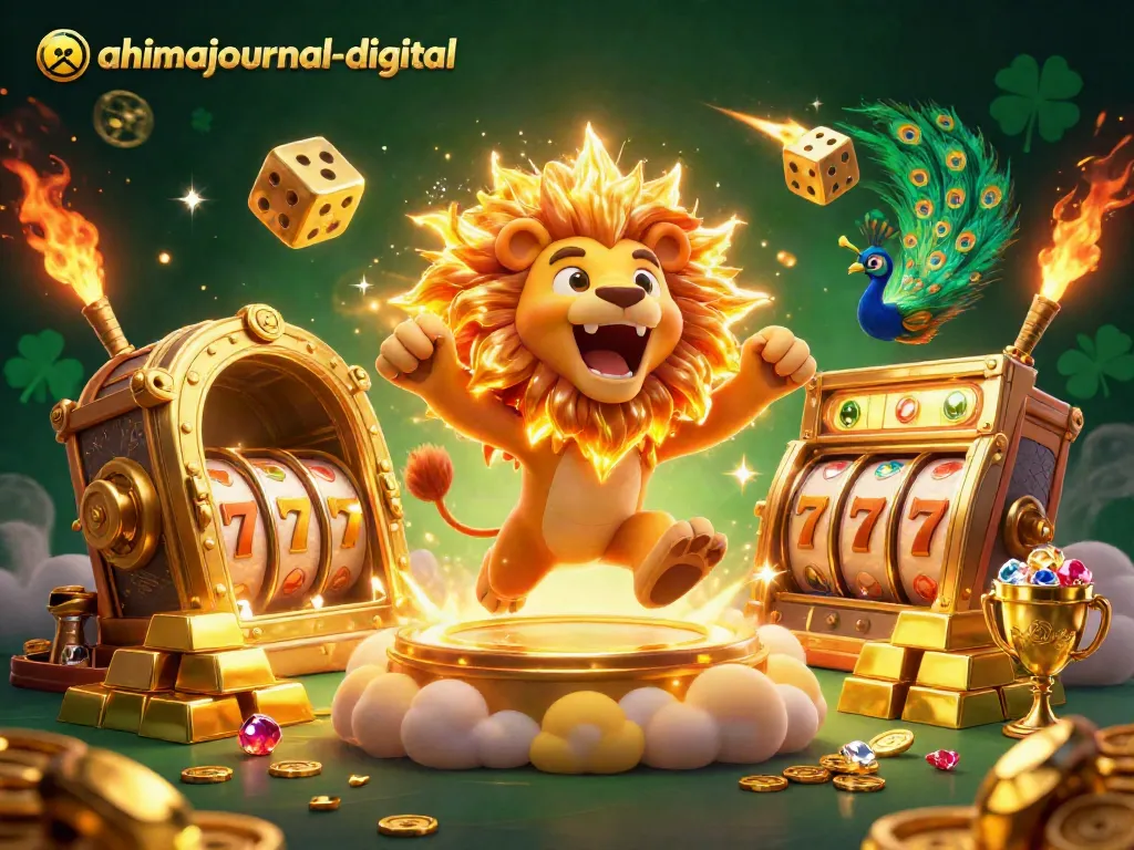 Experience luck and fortune in the vibrant ahimajournal-digital casino illustration, featuring golden treasures and winning symbols.