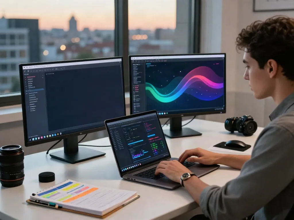 Digital marketer optimizing instant indexing strategies in a modern workspace.