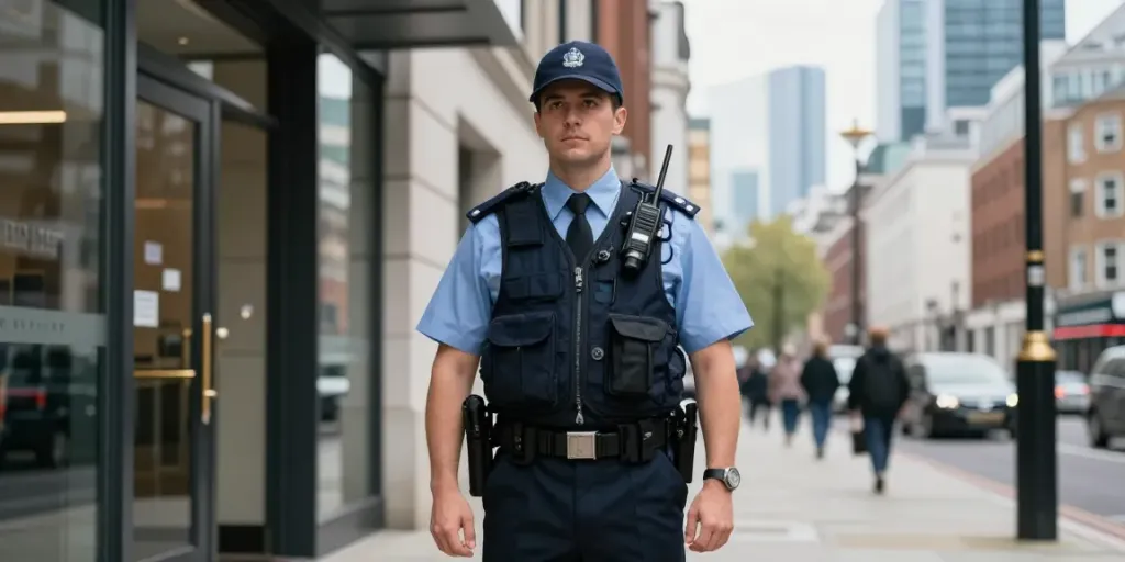 Security Guards providing reliable protection for local businesses in London.