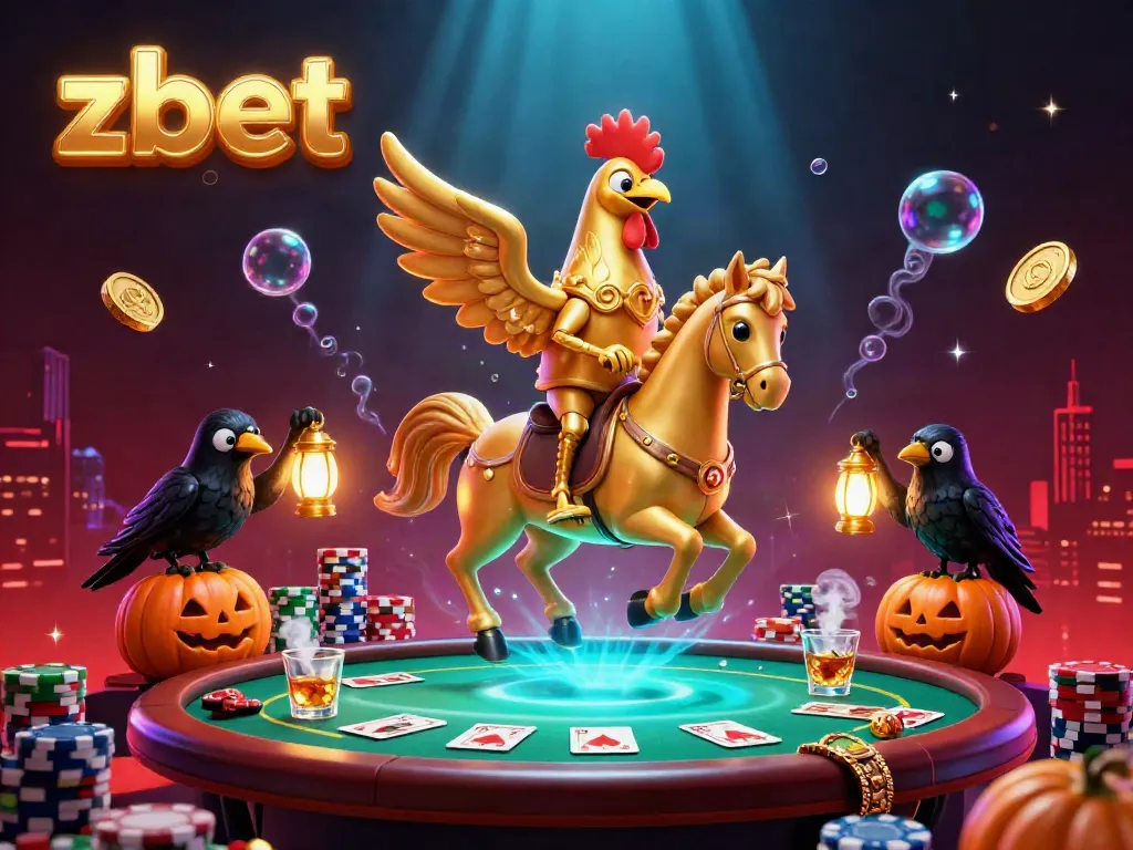 Experience thrilling poker action at zbet with colorful chips and dynamic characters in a vibrant online casino scene.
