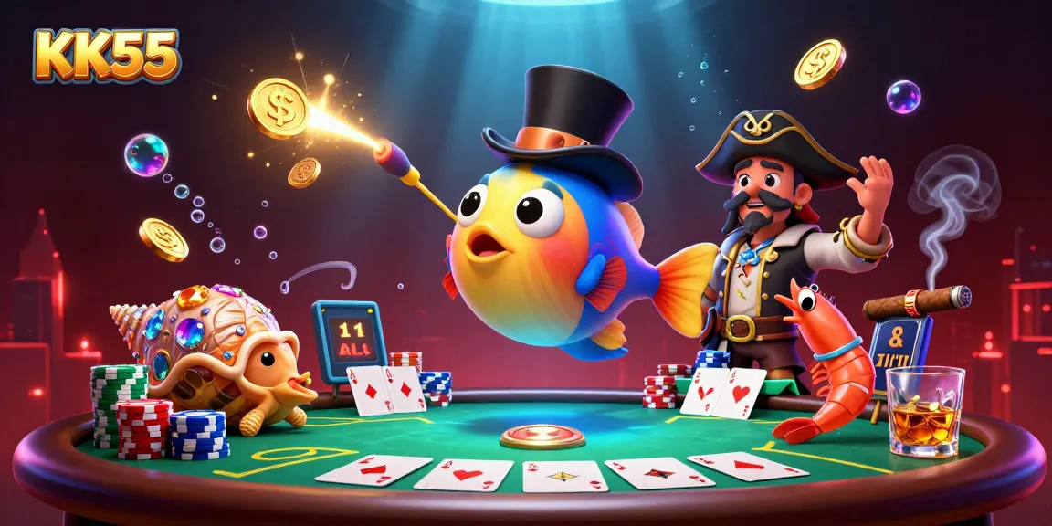 KK55 attracts players with an engaging deep-sea casino scene featuring luck and adventure.